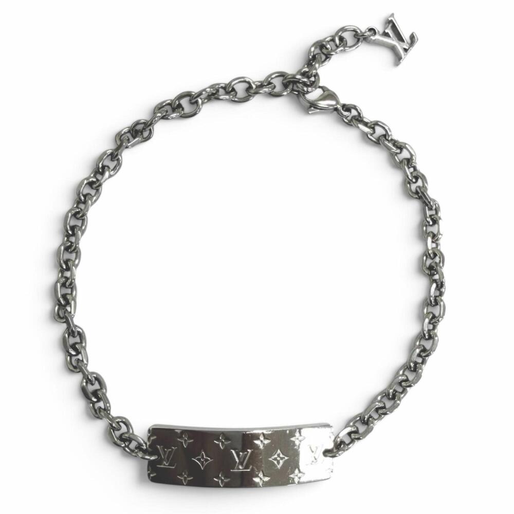 LOUIS VUITTON M00681 2022 Monogram Bold Bracelet, Current Model, Silver, Made...